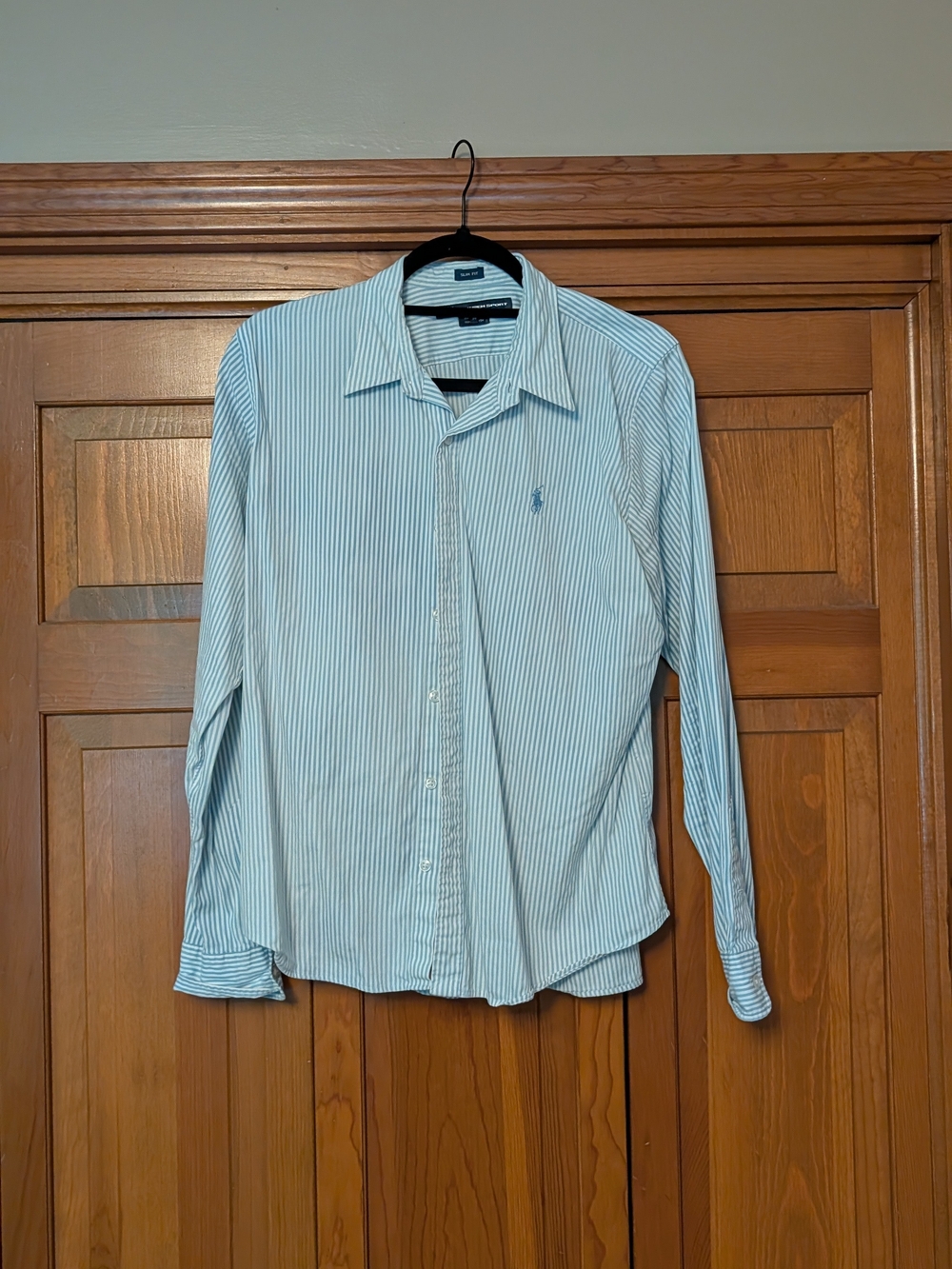 Ralph Lauren Light Blue & White Striped Dress Shirt
